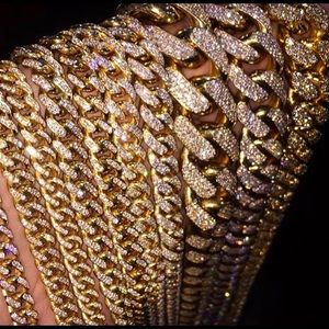 Iced Out Cuban link choker $80